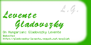 levente gladovszky business card